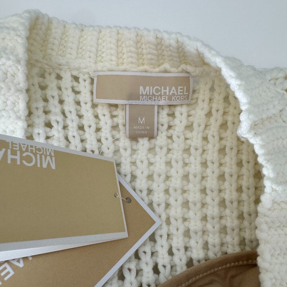 Michael Kors Fringe Trim Knit Dress, New, Size M - Picture 11 of 17